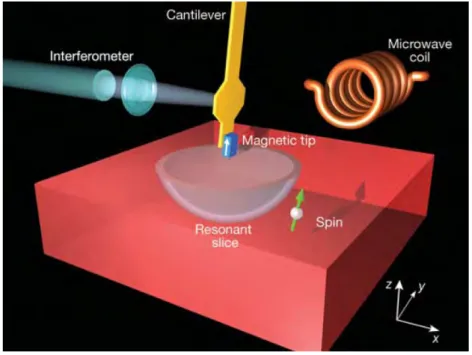 Figure 3.4  Procédé de détection d'un spin unique (cf. [33]).