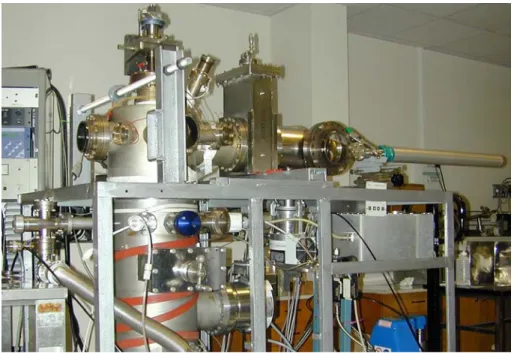 Fig. 3.2 – Photographie du bˆ ati de pulv´ erisation con¸cu au d´ ebut de la th` ese.