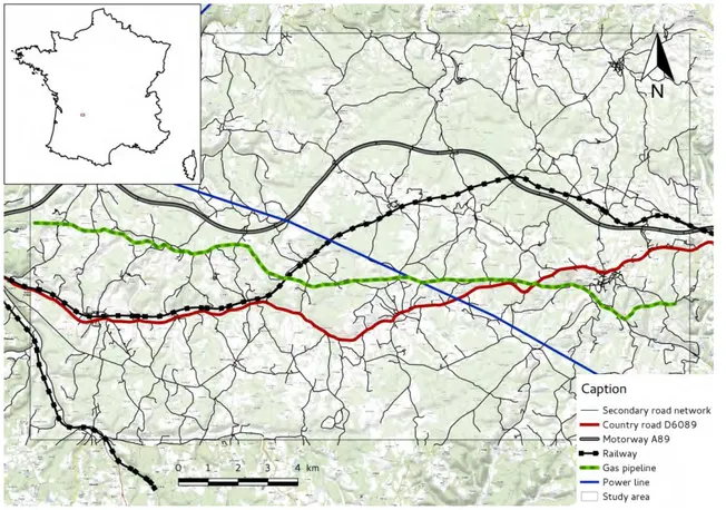 Figure 1.1 – Study area in south-western France