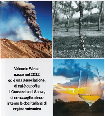 Figure 2.1 – Image publicitaire pour les vins  volcaniques  italiens qui sugg` ere un