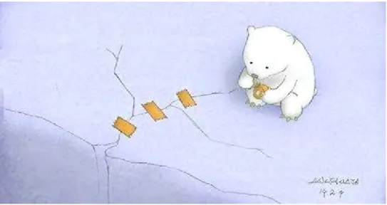 Figure 1 – Dessin très expressif sur la situation de la banquise Arctique de nos jours
