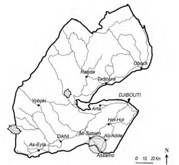 Figure 3. Localisation de la région d’étude au sein du territoire djiboutien. 