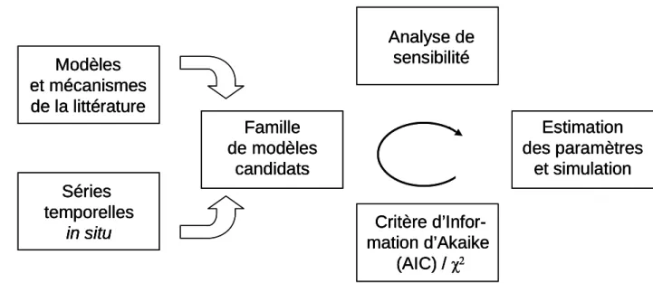 Figure 2.1. Schématisation de la démarche d’expérimentation numérique mise en oeuvre pour 