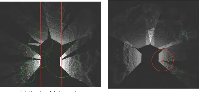 Figure 2.12 – Exemple de détection d’arbres intégrée au robot