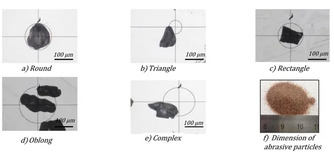 Fig. 1-21. Different shapes of particles under an investigation using Tesa Visio apparatus  