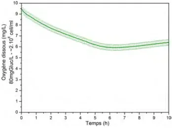 Figure 2.5 – Erreur de mesure des chaînes de mesure du système FirestingO2 2.1.1.3 Effet de la concentration bactérienne