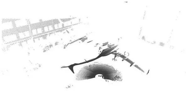 Figure 2.10.: Example of two scans that were acquired with an Airbus A320 in a hangar environment