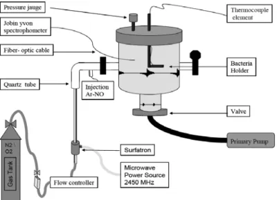 Fig. 1 Microwave discharge and post-discharge reactor of 5 liters for bacteria sterilization.