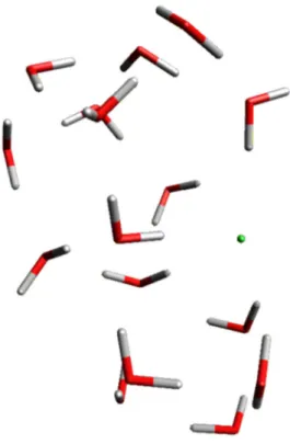 Figure III.8 Optimized structure of Cl -  surrounded by 16 water molecules. 