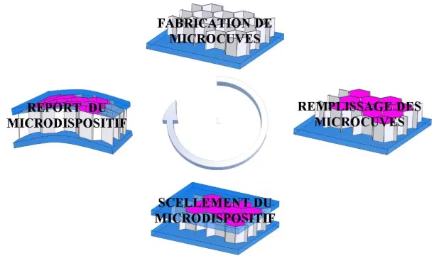 Figure I-2 : Les grandes étapes de la fabrication du film pixellisé 