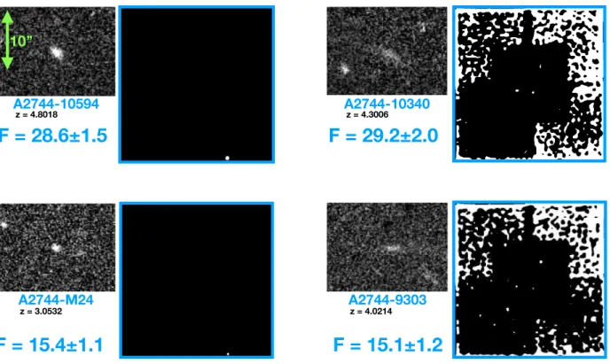 Figure 4.7: The ﬂux values are detection ﬂuxes expressed in 10 −18 erg cm −2 s −1 units