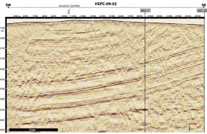 Figure 24: Seismic section Hepc-09-02. See Figure 12 for location. 