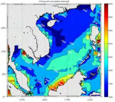 Figure 1.5: Monthly mean wind-stress in the Gulf of Tonkin [16°10’–21°30’N, 105°40’– 110°00’E] from QuikSCAT monthly climatology (2000-2007)