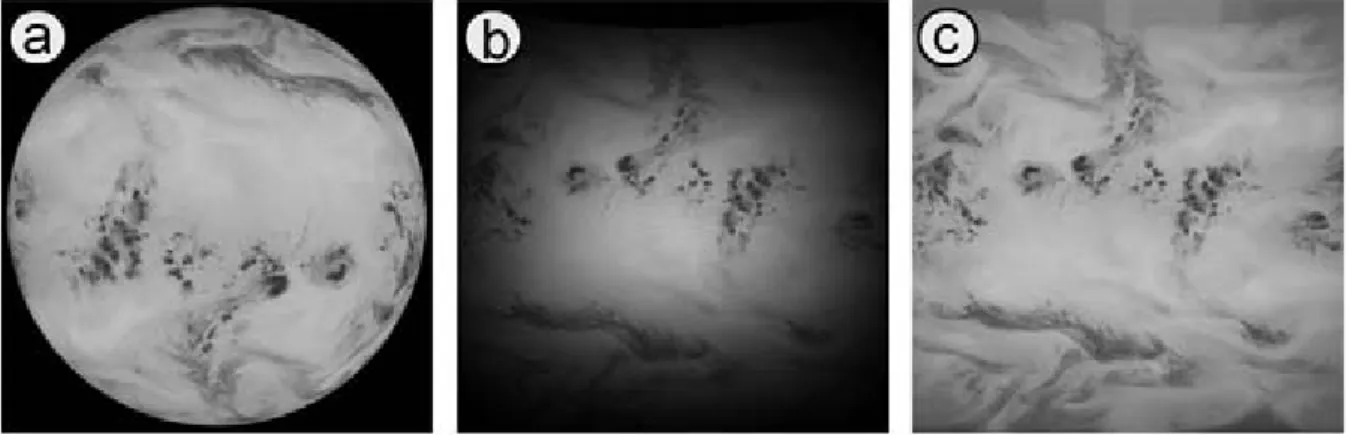 Figure 2.2. (a) Image Meteosat-9 brute dans le canal 6 du 13 septembre 2006 à  20 :00 UTC, appelée 
