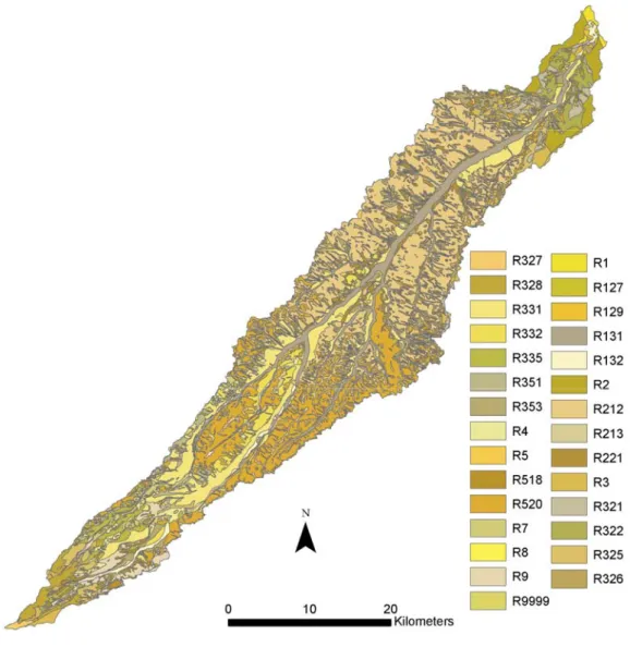 Figure 3-2: Major soils in the Save catchment (source: Cemagref de Bordeaux (UR ADBX) 