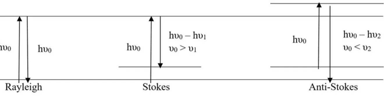 Figure II-4. Modes de diffusion de l'onde incidente par l'échantillon. 