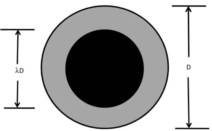 Figure 21 Représentation d’une « sphère molle »  Il faut noter que les inclusions peuvent être de forme cylindrique [58]