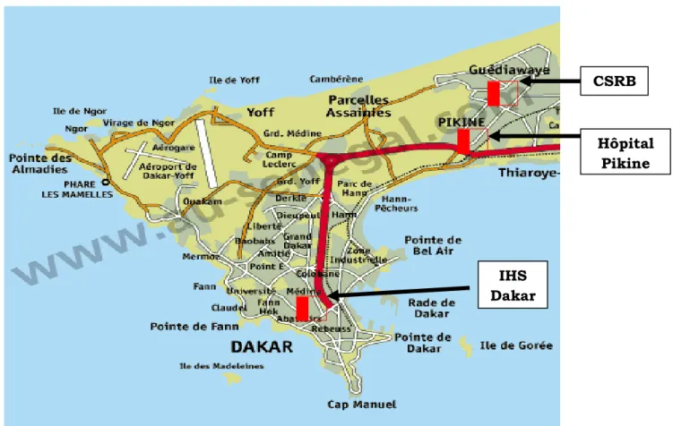 Figure 2 : Carte administrative de la région de Dakar 