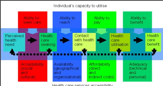 Figure 5.1: The Conceptualization of Access to Health Services 