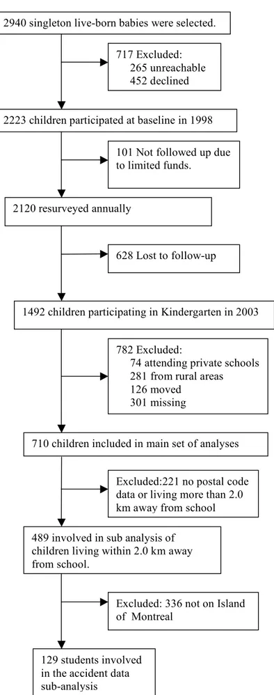 Figure 1.  Flow Participants from the Quebec Longitudinal Study of Child Development  throughout the different set of analyses in the current investigation