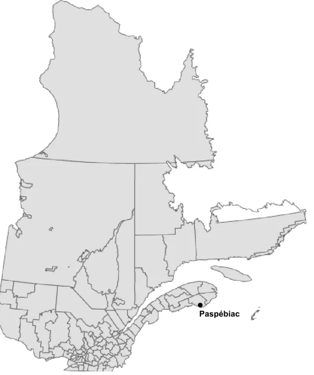 Figure 3. Paspébiac. La ville Paspébiac se trouve dans la Baie-des-Chaleurs en  Gaspésie