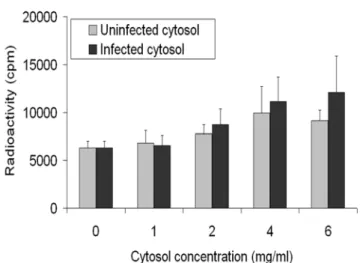 FIG. 6. Cytosol from infected cells is slightly more efficient than mock-treated  cytosol in releasing capsids in vitro