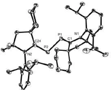 Figure 9. Solid state structure of V, 50% thermal ellipsoids are shown. Hydrogen  atoms are omitted for clarity