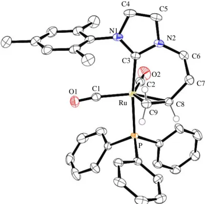 Figure 2.3.3 : Représentation ORTEP de la structure moléculaire du composé 9. 