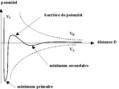 Figure I. 10 : Représentation schématique de la variation de l'énergie potentielle avec la 
