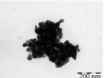 Figure  II-30 :  Solution  de  nanoparticules  synthétisées  à  partir  du  mésitylcuivre  dans  le  toluène  en  présence de dodécylamine et de DIPAB