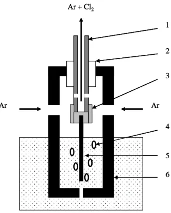 Figure II-4 : Schéma de l’électrode auxiliaire utilisée en montage « extraction » 