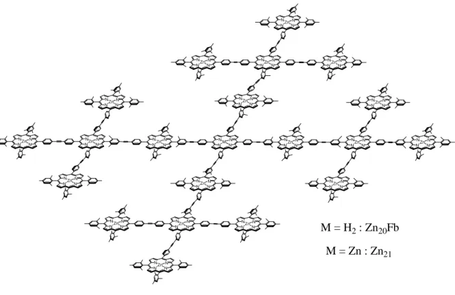 Figure 12 : Multiporphyrine à espaceurs rigides de Lindsey et coll. 42