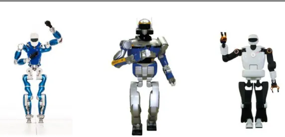 Figure 1.3 – Robots humanoïdes exploitant un système d’actionnement électrique et des réducteurs à ondes de déformation