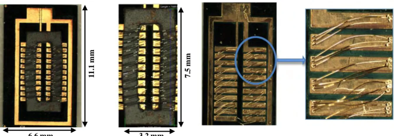 Figure 3-9: Top view of magnetic core test inductor and air-core test inductor 
