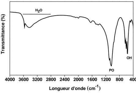Figure II.14. Spectre infrarouge de la poudre brute de  HA de référence