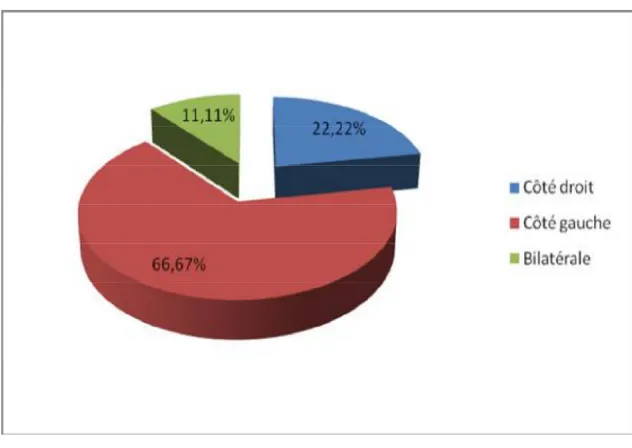 Figure 5: Répartition selon le côté atteint 