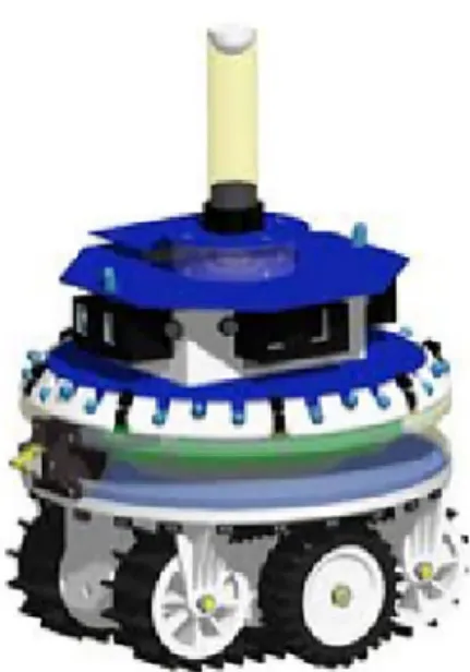 Fig. 1. The foot-bot robot, CAD model ( Pini et al., 2009 ).