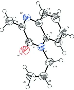 Figure 16 : ORTEP du composé 1-allyl-3-méthylquinoxalin-2(1H)-one 152 