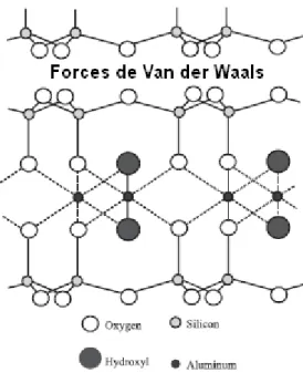 Fig. 11 : Schéma représentatif de la structure de la pyrophyllite vue le long de l’axe X