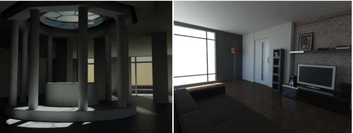 Figure 1. Une scène réalisée à l’aide de 3DS max. 