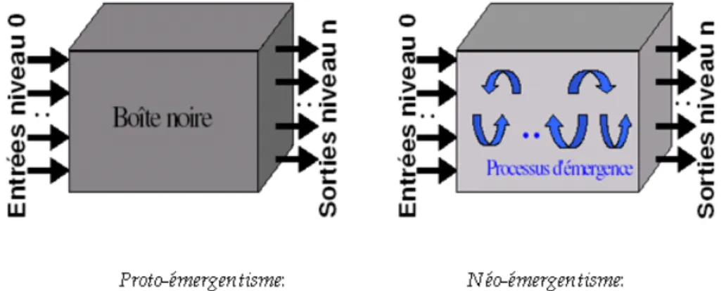 Fig. 3.1  Travaux sur l'émergence, adapte de [Géor2003].
