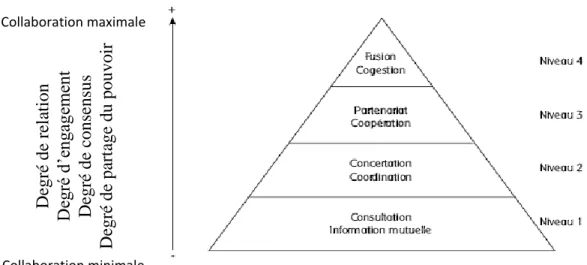 Figure 1. Diverses formes de collaboration. 