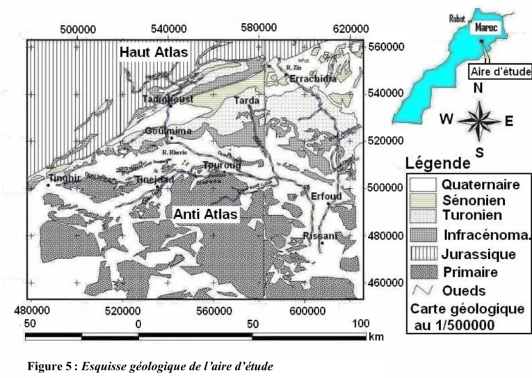 Figure 5 : Esquisse géologique de l’aire d’étude