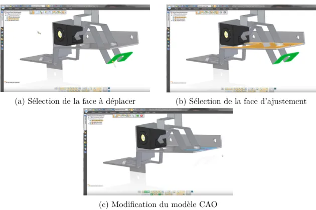 Figure 2.14 – Exemples de d’édition direct du BREP sous Solid Edge [51]