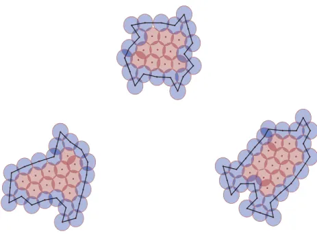 Figure 4. Example of the boundary obtained by alpha shape. We denote α − shape (N i ) the list of edges of an island N i (Figure 4 ).