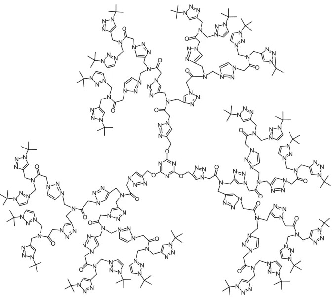Figure 1.19 Premier dendrimère obtenu par la réaction de chimie click 139 . 