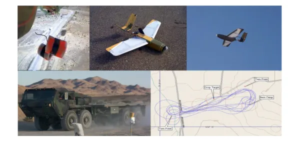 Figure 2.6 – Exemple d’une application militaire : d´etection et trac´e du chemin d’un v´ehicule militaire.