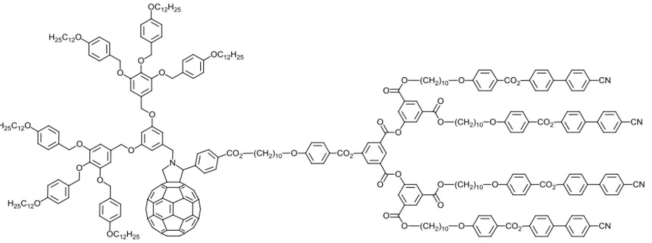 Figure 3.1 : Fulléropyrrolidine de type « Janus » synthétisée par Deschenaux et al. [74] 