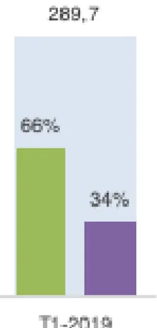 Figure 4 : Répartition des points de services des SFD par type               Figure 5 : Répartition du montant 