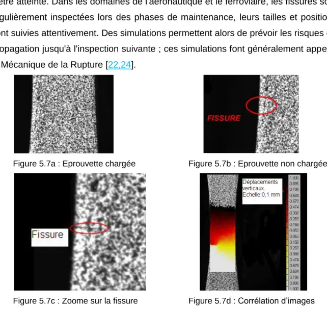 Figure 5.7a : Eprouvette chargée  Figure 5.7b : Eprouvette non chargée 